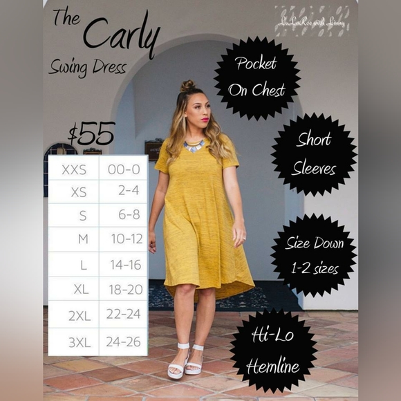LulaRoe Carly Dress XS - Picture 2 of 2